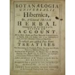 Rare Provincially Printed Irish Herbal Keogh (John) Botanalogia Universalis Hibernica,