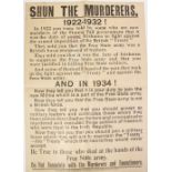 Do Not Associate with the Murderers and Executioners Broadside: Shun the Murderers 1922-1932 - Be