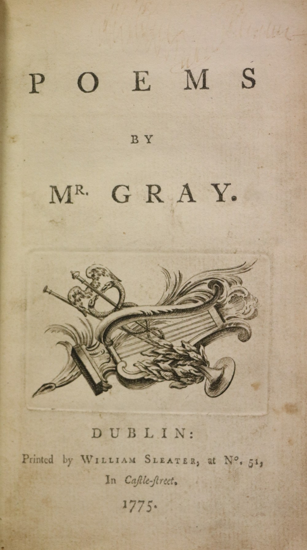 Gray (Thomas) Poems by Mr. Gray, sm. 8vo