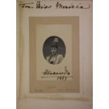 Signed by the Princess Photograph: Hughes (Alice) London, Princess Alexandra,