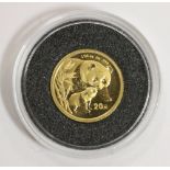 Coins: A gold 2014 Chinese miniature Co