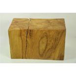 A Naturalistic wooden block sculpture Coffee Table, of rectangular shape.