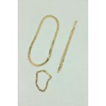 A 9ct gold track link Ladies Bracelet, approx. 14cms (5 3/4") long approx. 5.