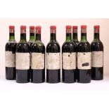 Margaux: Chateau Margaux, Vintage 1962, 11 Bottles, poor labels mostly, as not all show vintage,