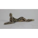 Edward Delaney, RHA (1930 - 2009) "Reclining Female," statue, silver alloy,
