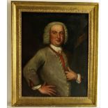18th Century Irish School "Portrait of a Gentleman with grey wig,