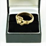A rare Irish Claddagh Ring, circa 1820, Size U, unsigned. (1) Provenance: The late Hon.