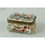 A very fine 19th Century Capi-di-Monte style porcelain Box,