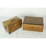 A Regency yew-wood Tea Caddy, of casket form,