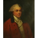 Circle of George Romney (1734 - 1802) "Portrait of a Gentleman," half length,