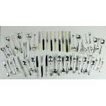 Silver plated Kings Pattern Cutlery, a large collection, including, 15 dinner forks,