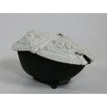A heavy tub shaped cast iron Coal Scuttle,
