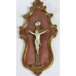 A fine carved ivory Corpus Christi, 19th Century,