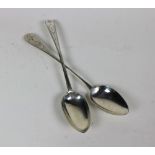 A good large early Victorian English silver bright cut Serving Spoon, London c.