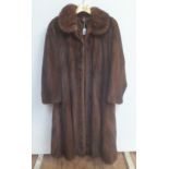 A "Jack Bloom" Irish Ladies Fur Coat, with plain silk lining, as is, w.a.f. S.N.S.R.