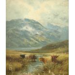 Henry Hadfield Cubley (1858 - 1934) "Near Garzloch Head, Scotland," O.O.C.