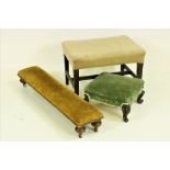 A square Victorian low Footstool,