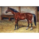 Nadler, 20th Century English School An attractive "Pair of Horse Portraits,