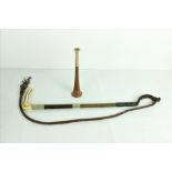 A small brass and plated Hunting Horn, by Swaine and Adeney,