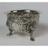 An Irish silver circular Sugar Bowl, Dublin 1894, retailed by West & Sons, with wavy serrated rim,