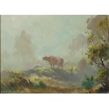 Charles Salis Lloyd, Australian, c. 1902 - 1960 "Cows in hazy Sunlight," O.O.B.