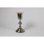 A Victorian Irish silver Chalice, c. 21.5cms (8 1/2") high, and a gilt paten, 8 ozs.