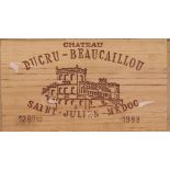 Saint Julien - Ducru Beaucaillou, Vintage 1989, Case, 12 Bottles, unopened, v. good.