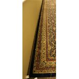 A fine quality large marble Eastern style blue ground Runner,