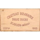 St. Julien - Chateau Branaire - Ducru, Vintage 1989, Case, 12 Bottles, unopened, v. good.