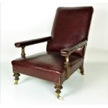 A very good mid-19th Century Irish Provincial rosewood Library Chair, of low proportion,