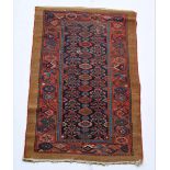 A dark blue ground Hamadan Rug, West Iran,