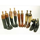 A collection of leather Riding Boots.