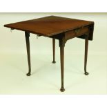 A Georgian period mahogany Pembroke Table, with rectangular drop leaves,