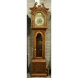 A 19th Century oak framed Grandfather Clock,