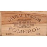 Pomerol - Chateau L'Enclos, Vintage 1990, Case, 12 Bottles, unopened, v. good.