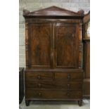 A William IV Irish mahogany Linen Press,