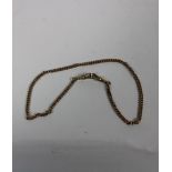 An Albertini Chain, with uniform curb links with two swivel catches (18ct gold tested,