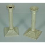 A tall pair of white Copeland porcelain Candlesticks, approx.