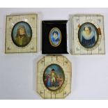 A set of 3 French Portrait Miniatures,