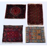 Four assorted small hand made Rugs and Bagfaces, various sizes and pattern,