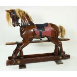 A very good quality late Edwardian large wooden Rocking Horse,