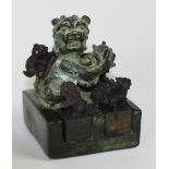 A heavy Chinese bronze Desk Seal,