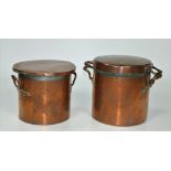 A good heavy 19th Century copper Cooking Pot and matching cover, each engraved with initials G.B.