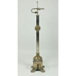 A very unusual Arts & Crafts type large silver plated Lamp, with new conversion,