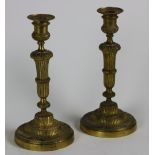 A pair of 19th Century French gilt brass Candlesticks,