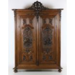 A fine 19th Century carved French Armoire, by V.