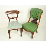 A Victorian walnut Nursing Chair,
