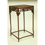 An Oriental tall hardwood Table, of square shape,