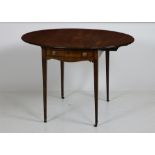 A fine George III period inlaid and rosewood banded mahogany Pembroke Table,