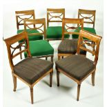 A Harlequin set of 7 Biedermeier Dining Chairs,